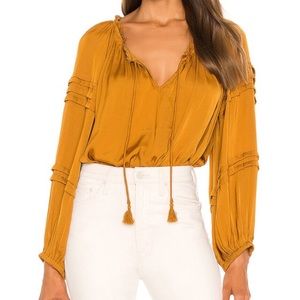Free People X REVOLVE All Tucks Bodysuit in Autumn Pearl